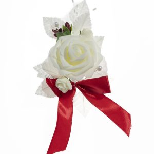 Cocarda, floare de pus in piept nasi 1 trandafir rosu cod: 110