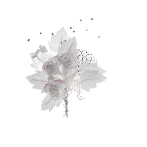 Cocarda, floare de pus in piept rude 3 trandafiri cod 32