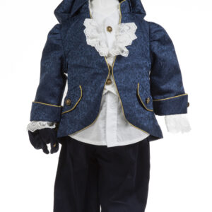 Costum baieti bleumarin cu volanase. cod: 128