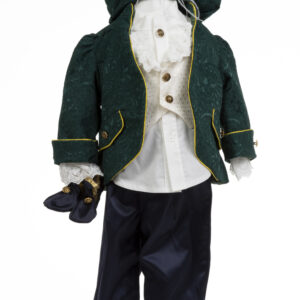 Costum baieti verde cu volanase. cod: 129